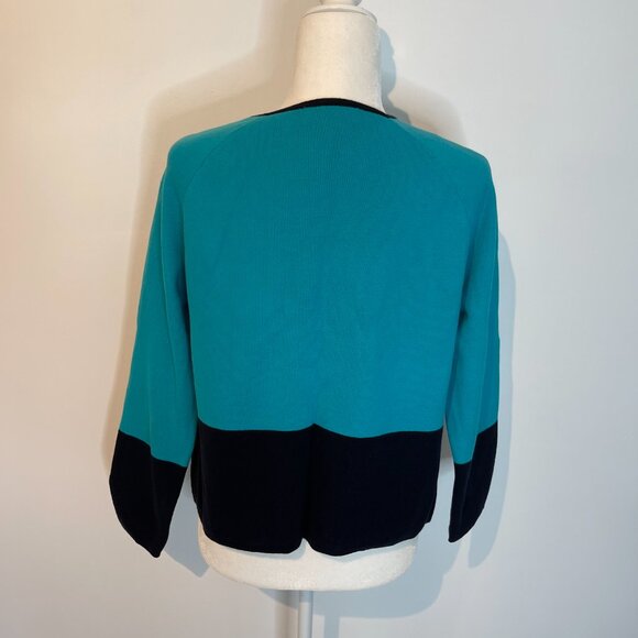 Liz Claiborne Blue and Black Cardigan Sweater size Large - Picture 4 of 4